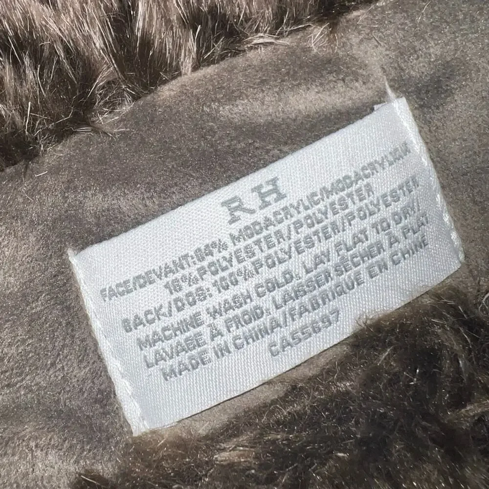▶️ Restoration Hardware ◀️ Mink Luxe Vegan Fur Scarf